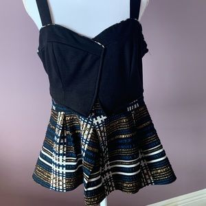Anthropologie metallic top